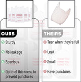 50X Plastic Shopping Bags - Reusable Recyclable Singlet Eco Grocery Carry Bag large - Front View