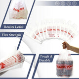 50X Plastic Shopping Bags - Reusable Recyclable Singlet Eco Grocery Carry Bag large - Top-Down View