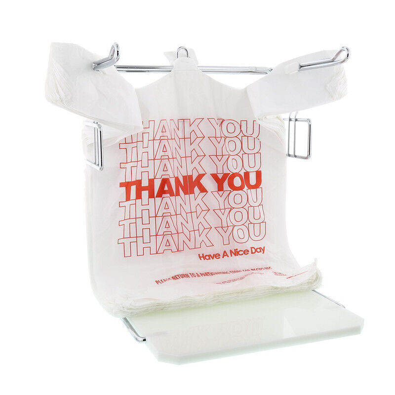 50X Plastic Shopping Bags - Reusable Recyclable Singlet Eco Grocery Carry Bag Medium