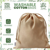 50Pcs 20X30cm Drawstring Storage Bags Calico Bags Linen Tote Gift Bag Bulk