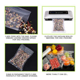 100X Vacuum Sealer Bags Precut Food Storage Saver Heat Seal Cryovac BPA-Free 20x30cm - Extra Image