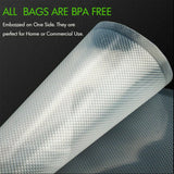 100X Vacuum Sealer Bags Precut Food Storage Saver Heat Seal Cryovac BPA-Free 20x30cm - Extra Image