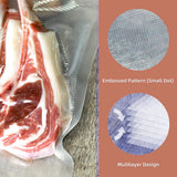 1 Roll VACUUM FOOD SEALER BAGS SAVER SEAL ROLLS STORAGE COMMERCIAL HEAT GRADE 20CMX6M - Top-Down View