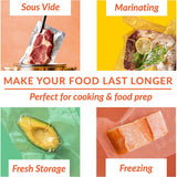 4 Roll VACUUM FOOD SEALER BAGS SAVER SEAL ROLLS STORAGE COMMERCIAL HEAT GRADE 20CMX6M - Side View