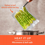 4 Roll VACUUM FOOD SEALER BAGS SAVER SEAL ROLLS STORAGE COMMERCIAL HEAT GRADE 25CMX6M - Front View