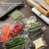 4 Roll VACUUM FOOD SEALER BAGS SAVER SEAL ROLLS STORAGE COMMERCIAL HEAT GRADE 25CMX6M - Top-Down View