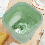 Mini Washing Machine Bucket Folding Portable Laundry Machine Clothes Washing green - Close-Up Angle