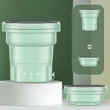 Mini Washing Machine Bucket Folding Portable Laundry Machine Clothes Washing green - Extra Image