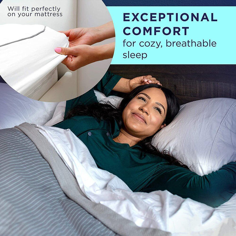 Fully Fitted Waterproof Cotton / Non Woven Mattress Protector Cover Double
