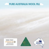 700 GSM Australian Merino Wool Quilt Duvet Doona Summer Winter Queen 210cm x 210cm - 45-Degree Angle