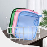 Blue universal Double-Side Super Soft Exfoliating Bath Mitt Shower Gloves Body Clean - Rear View