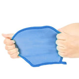 Blue universal Double-Side Super Soft Exfoliating Bath Mitt Shower Gloves Body Clean - Close-Up Angle