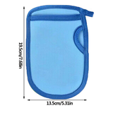 Blue universal Double-Side Super Soft Exfoliating Bath Mitt Shower Gloves Body Clean - Low Angle