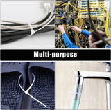 Cable Ties Zip Ties Nylon UV Stabilised 1000x Bulk Black Cable Tie AU STOCK - Front View