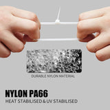 Cable Ties Zip Ties Nylon UV Stabilised 1000x Bulk Black Cable Tie AU STOCK - 45-Degree Angle