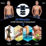 ABS Stimulator EMS Toner Massager Abdominal Trainer Muscle Fitness Body Exercise - Top-Down View