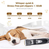 Pet Clippers Dog Grooming Clippers Cordless Electric Hair Trimmer Shaver Kit Hot - Side View