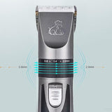 Pet Clippers Dog Grooming Clippers Cordless Electric Hair Trimmer Shaver Kit Hot - Close-Up Angle