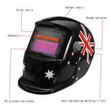 Flag Solar Welding Helmet Auto Darkening Welder Soldering Lens ARC TIG MIG MAG Mask - Front View