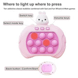 Rechargeable 3 Types Pop Push it Game Controller Sensory Fidget Toy Electronic Whack Mole pink - 45-Degree Angle