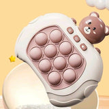 Rechargeable 3 Types Pop Push it Game Controller Sensory Fidget Toy Electronic Whack Mole brown - 45-Degree Angle
