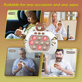 3 Types Pop Push it Game Controller Sensory Fidget Toy Electronic Whack Mole brown - Top-Down View
