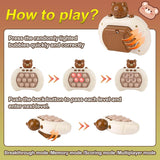 3 Types Pop Push it Game Controller Sensory Fidget Toy Electronic Whack Mole brown - Low Angle
