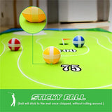 The Indoor Casual Golf Mat Game Set Stick Chipping Cage Games With 16 Grip Balls - Close-Up Angle