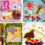 16 PCS Sandwich Cutter Kids DIY Toast Mold Bread Food Moulds Xmas Gift - Top-Down View