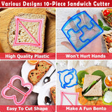 45 PCS Sandwich Cutter Kids DIY Toast Mold Bread Food Moulds Xmas Gift - Front View