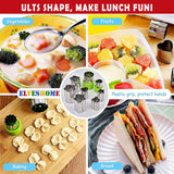 45 PCS Sandwich Cutter Kids DIY Toast Mold Bread Food Moulds Xmas Gift - 45-Degree Angle
