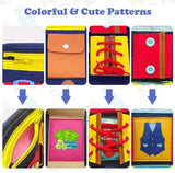 Blue Toddler Busy Board Intelligence Learning Toys Sensory Montessori Board Kids Toy - Low Angle