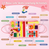 Toddler Busy Board Intelligence Learning Toys Sensory Montessori Board Kids Toy - Top-Down View