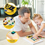 Toddler Busy Board Intelligence Learning Toys Sensory Montessori Board Kids Toy - Top-Down View
