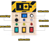 Toddler Busy Board Intelligence Learning Toys Sensory Montessori Board Kids Toy - Close-Up Angle