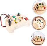 Toddler Busy Board Intelligence Learning Toys Sensory Montessori Board Kids Toy - Close-Up Angle