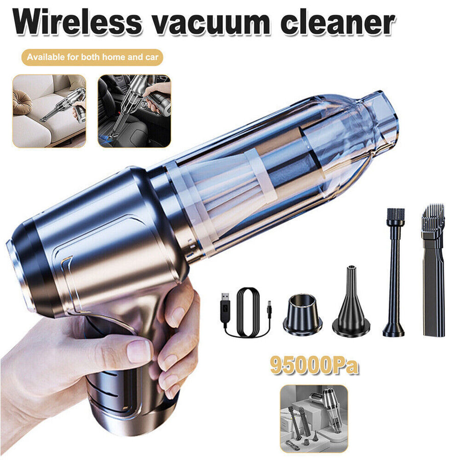 95000PA Wireless Car Vacuum Cleaner Handheld Vaccum Dust Blow Mini Power Suction