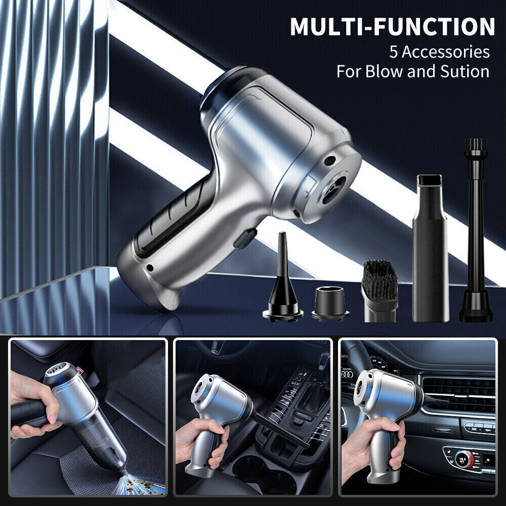95000PA Wireless Car Vacuum Cleaner Handheld Vaccum Dust Blow Mini Power Suction