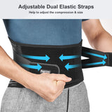 Lumbar Lower Back Support Brace Pain Relief Posture Orthosis Waist Belt Therapy - Top-Down View