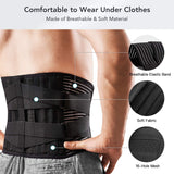 Lumbar Lower Back Support Brace Pain Relief Posture Orthosis Waist Belt Therapy - 45-Degree Angle