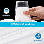100% Terry Cotton Fitted Mattress Protector Waterproof King, image 5