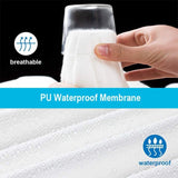 100% Terry Cotton Fitted Mattress Protector Waterproof King - 45-Degree Angle