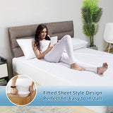 100% Terry Cotton Fitted Mattress Protector Waterproof King - Close-Up Angle