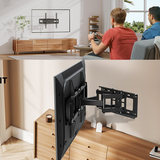 Full Motion Wall Mount TV Bracket Swivel & Tilt LED17 32 40 43 50 55 60 65 70 75 Double arm - Top-Down View