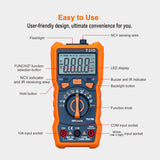 Digital Multimeter 6000 Counts Multi Tester AC DC Voltmeter Ohm NCV TRMS - Top-Down View