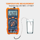 Digital Multimeter 6000 Counts Multi Tester AC DC Voltmeter Ohm NCV TRMS - Close-Up Angle