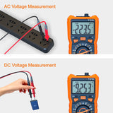 Digital Multimeter 6000 Counts Multi Tester AC DC Voltmeter Ohm NCV TRMS - Low Angle