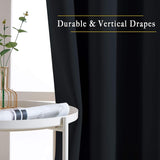 2X Blockout Curtains 100% Blackout Window Curtain Draperies Pair Eyelet 3 Layers 132CM(W) x 160CM(D) - 45-Degree Angle