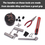 56Pc Tyre Puncture Repair Kit Tube Recovery Plugs Heavy Duty Car 4WD With Case - Rear View