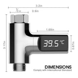 LED Digital Tap Water Temperature Monitor Shower Faucet Kids Safe Thermometer AU - Close-Up Angle